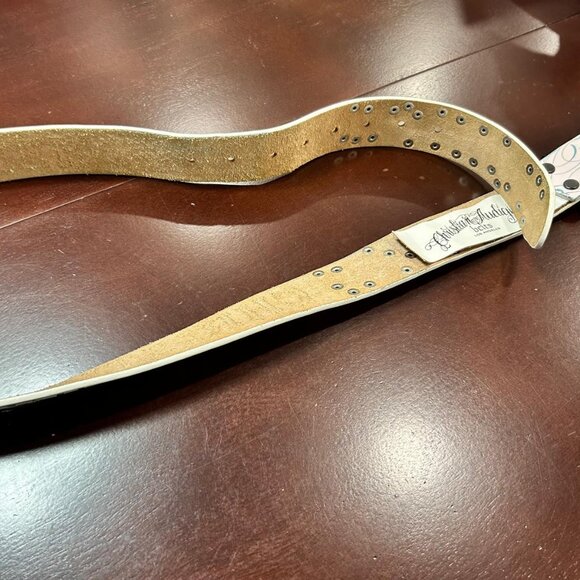 Christian Audigier Vintage Handmade Genuine Leather Belt (Python Logo Effect) - Picture 8 of 8